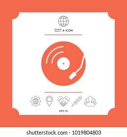 Vinyl record turntable icon