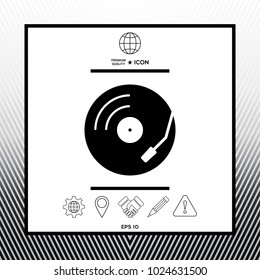 Vinyl record turntable icon