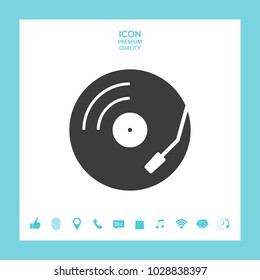 Vinyl record turntable icon