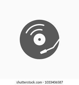 vinyl record turntable icon