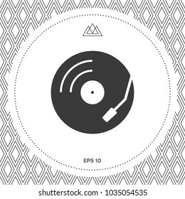 Vinyl record turntable icon
