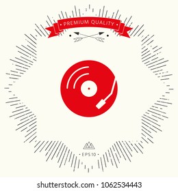 Vinyl record turntable icon