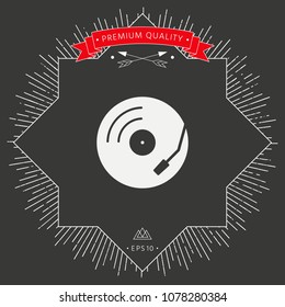 Vinyl record turntable icon