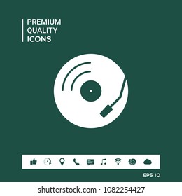 Vinyl record turntable icon