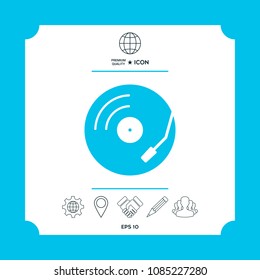 Vinyl record turntable icon