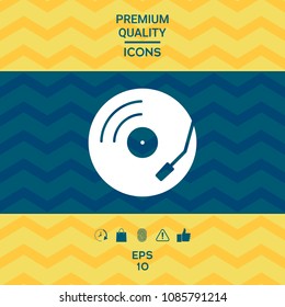 Vinyl record turntable icon