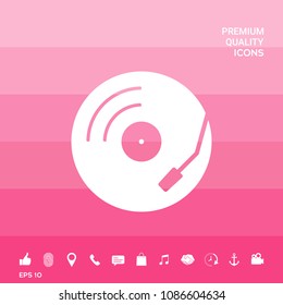 Vinyl record turntable icon