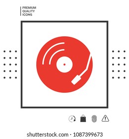Vinyl record turntable icon