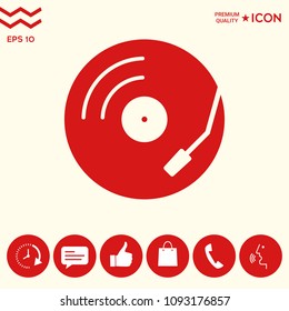 Vinyl record turntable icon