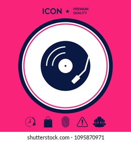 Vinyl record turntable icon