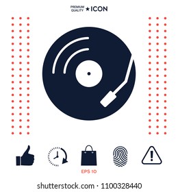 Vinyl record turntable icon