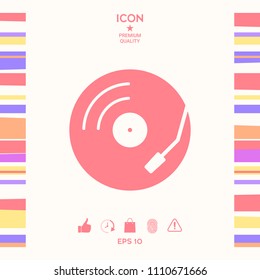Vinyl record turntable icon