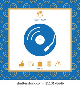 Vinyl record turntable icon