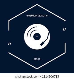 Vinyl record turntable icon
