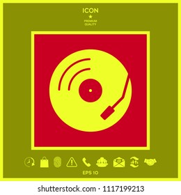Vinyl record turntable icon