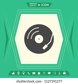Vinyl record turntable icon