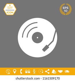 Vinyl record turntable icon