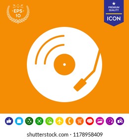 Vinyl record turntable icon