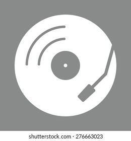 Vinyl record turntable icon