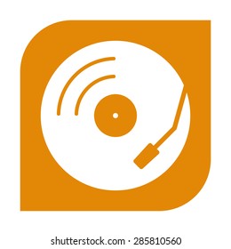 Vinyl record turntable icon