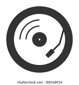 Vinyl record turntable icon