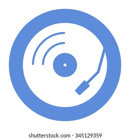 Vinyl record turntable icon