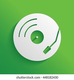Vinyl record turntable icon