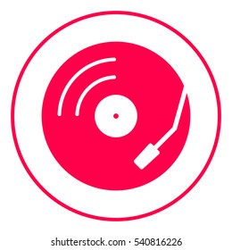 Vinyl record turntable icon