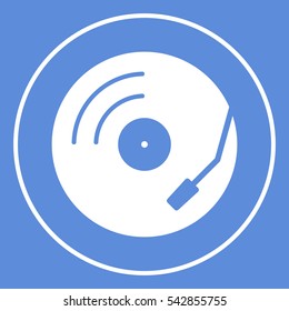 Vinyl record turntable icon