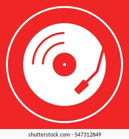 Vinyl record turntable icon