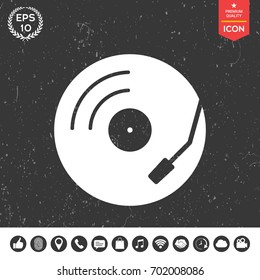 Vinyl record turntable icon