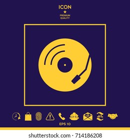 Vinyl record turntable icon