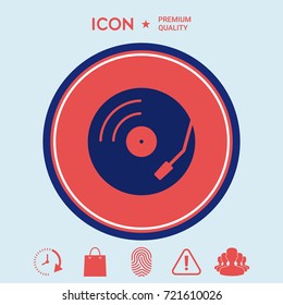 Vinyl record turntable icon