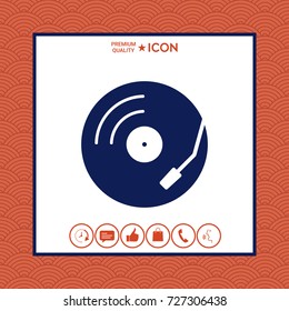 Vinyl record turntable icon