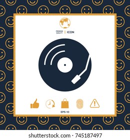 Vinyl record turntable icon