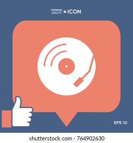 Vinyl record turntable icon