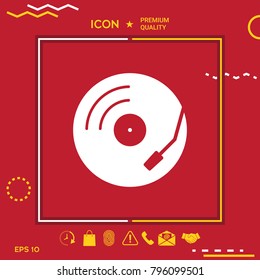 Vinyl record turntable icon