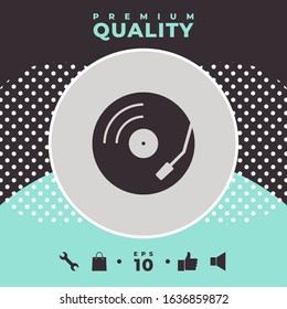 Vinyl record turntable icon. Graphic elements for your design