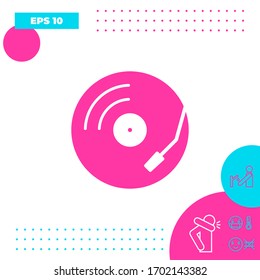 Vinyl record turntable icon. Graphic elements for your design