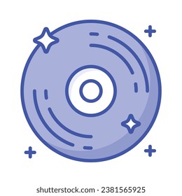 Vinyl record vector design, icon of music disc in modern style