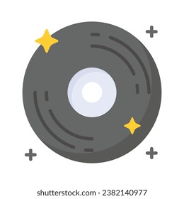 Vinyl record vector design, icon of music disc in modern style