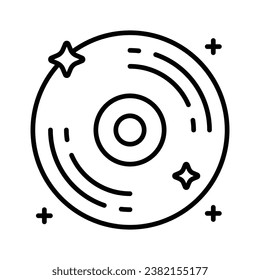 Vinyl-Schallplattenvektordesign, Symbol der Musikkapsel im modernen Stil