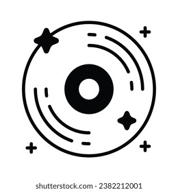 Vinyl record vector design, icon of music disc in modern style