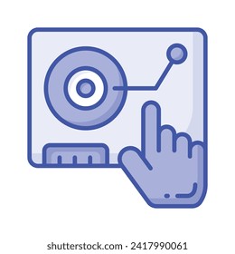 Diseño de vectores de registros de vinilo, icono del disco de música en estilo moderno