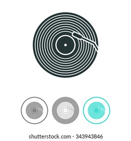 Vinyl record vector icon.