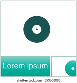 Vinyl record vector icon.