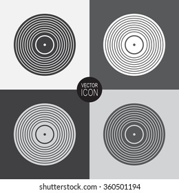 Vinyl record vector icon.