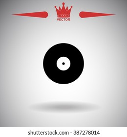 Vinyl record vector icon.