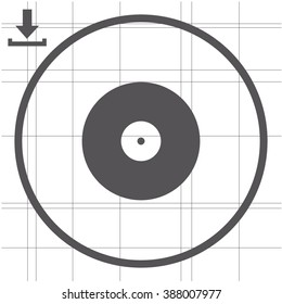 Vinyl record vector icon.