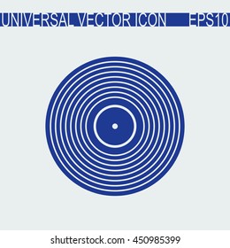 Vinyl record vector icon.